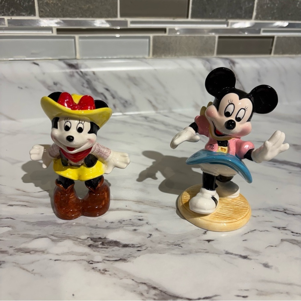 Vintage Disney Minnie Mouse figurines Schmid Japan Walt Disney